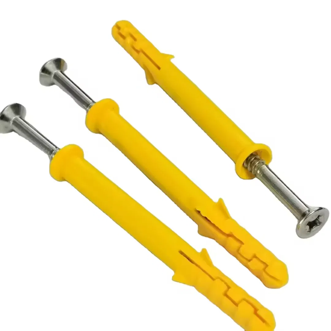 Набор винтов-дюбелей нейлоновых желтых