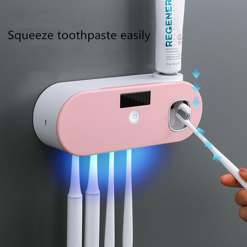 OEM Multifunctional Bathroom Disinfection Antibacterial Toothbrush Sterilizer Travel Portable Smart Toothbrush Holder