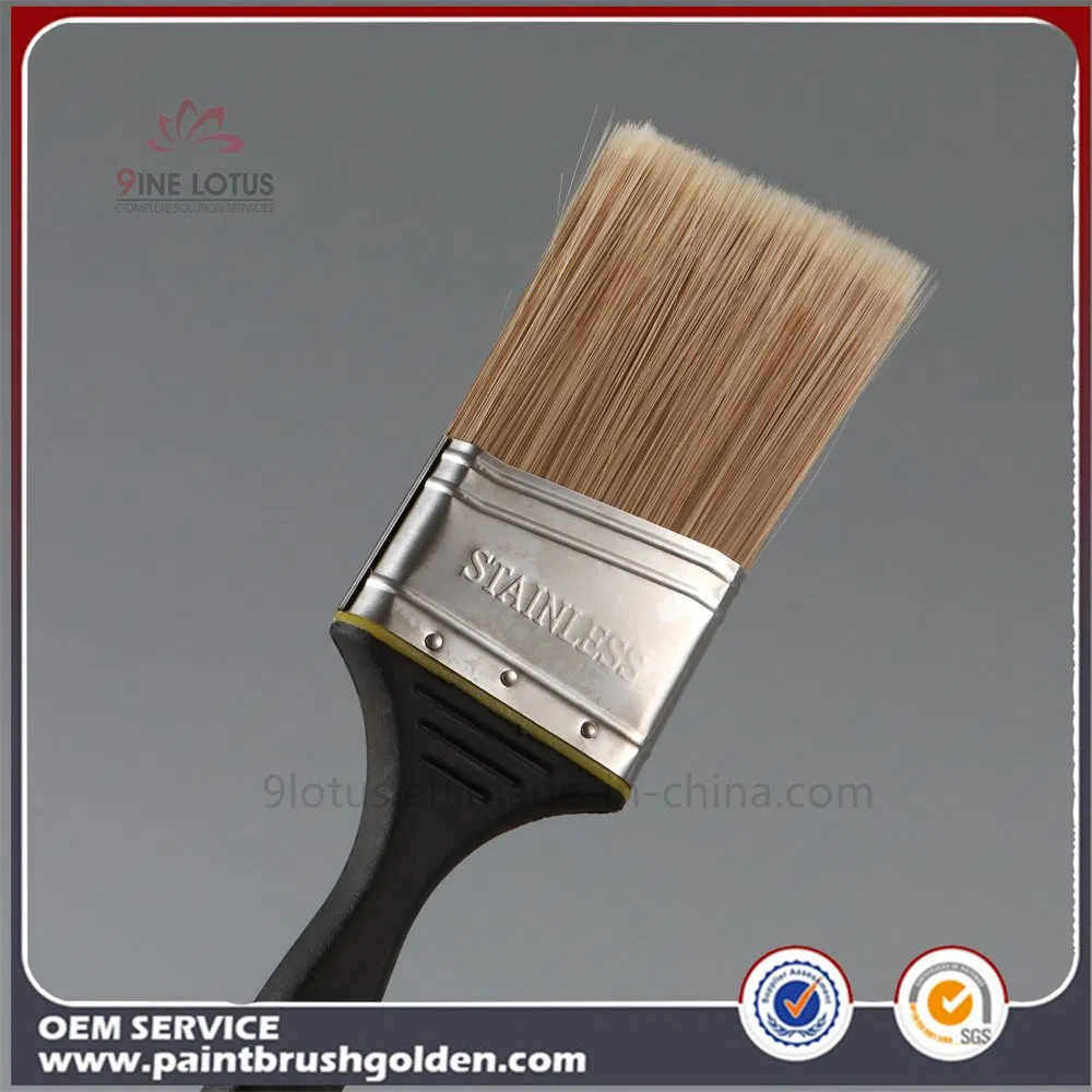High Quality Custom Size PP Plastic Bristle Paint Brush with Wood Handle