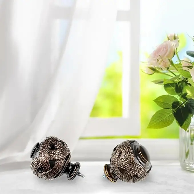 Hot Sale Window Telescoping Drapery Curtain Pole Head Curtain Rod for Windows