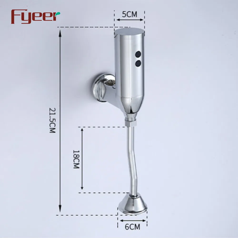 Fyeer Brasss Battery Power Touchless Automatic Sensor Urinal Flusher