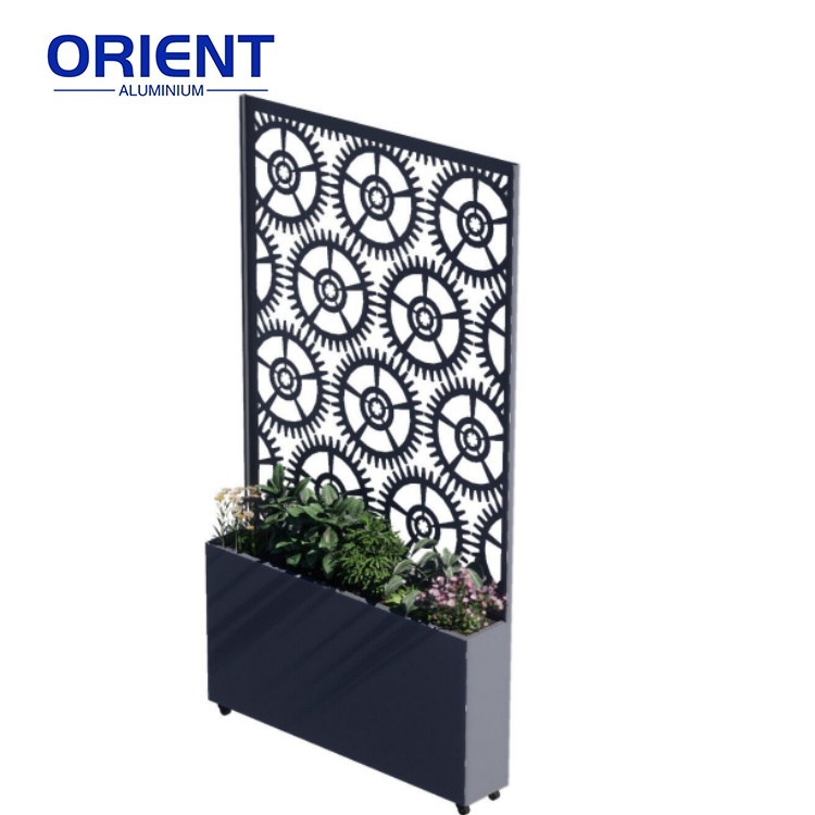 Горшки алюминиевые квадратные большие уличные