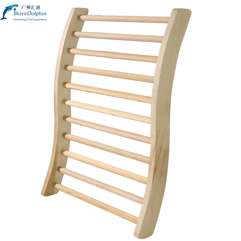 Sauna Backrest S-Shape Canadian Natural Wood Hemlock Sauna Chair
