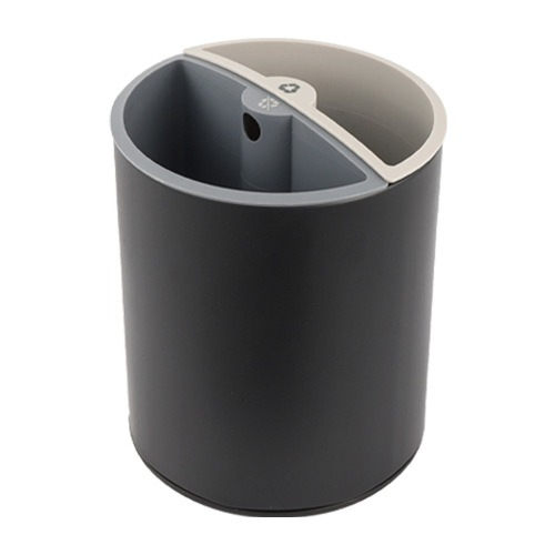 Стильная урна для раздельного сбора мусора, металл и пластик