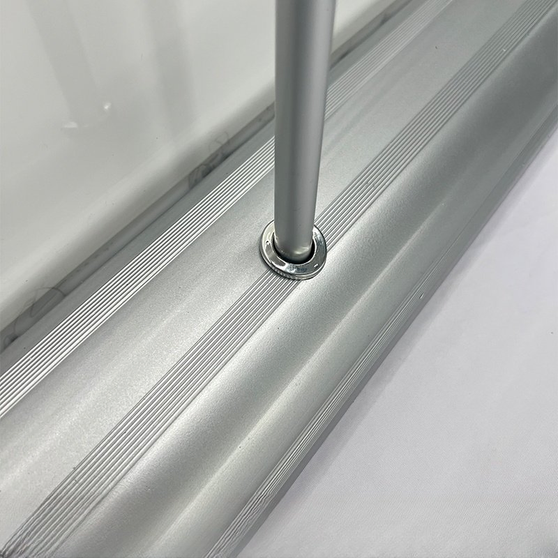 31 X 78" Custom PVC Chrome-Plated Wide-Bottom Roll-up Banner Stand - Specially Supplied for Promotional Activities