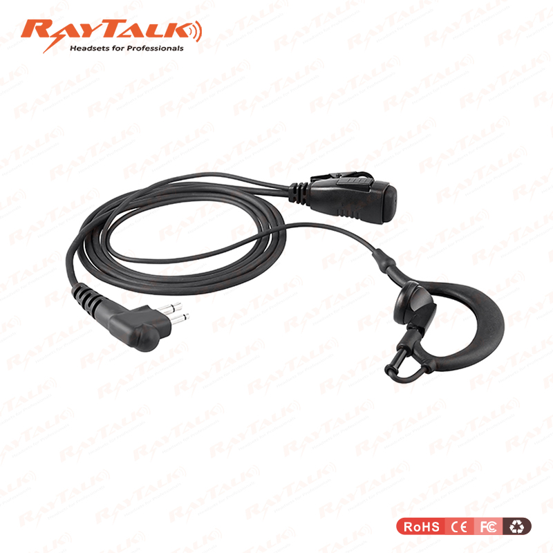 1-Wire Earhook Earpiece with Push-to-Talk for Motorola Gp340