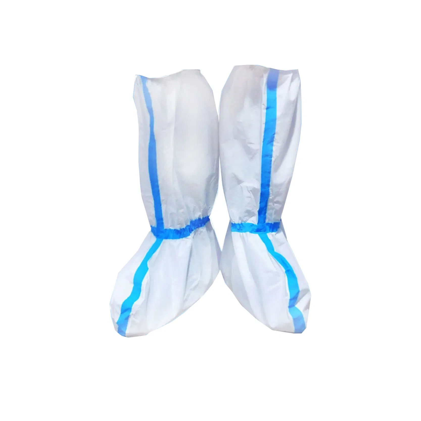 Microporous Water Resistant Boot Cover with Blue Adhesive Tape Shoe Cover with High Quality Disposable Shoe Covermaterialpp/CPE Boot Cover