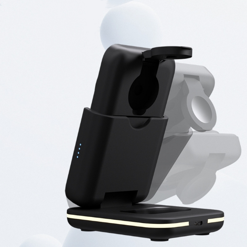 Беспроводная зарядка-держатель для телефона и часов