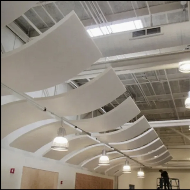 Eco Friendly Circle Cloud Sound Absorbing Ceiling Panel Noise