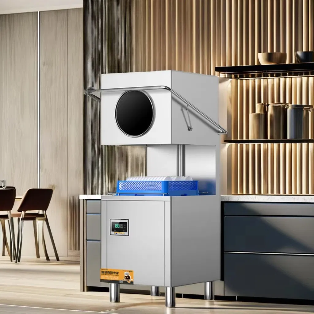 Automatic Kitchen High Efficient Energy Saving Restaurant Hood Type Hotel Dishwasher