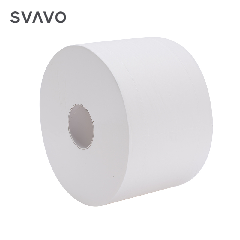 Svavo Virgin Wood Bamboo Toilet Paper Large Roll Center Pull-out 2 Ply Jumbo Roll Toilet Paper for Centerpull Paper Dispenser