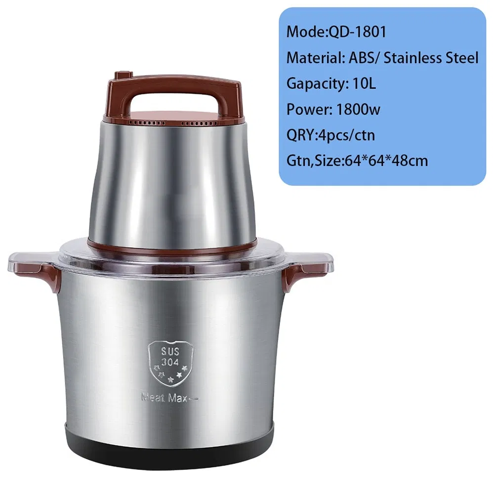High Quality 6L 10L Stainless Steel Meat Grinder for Household Sale