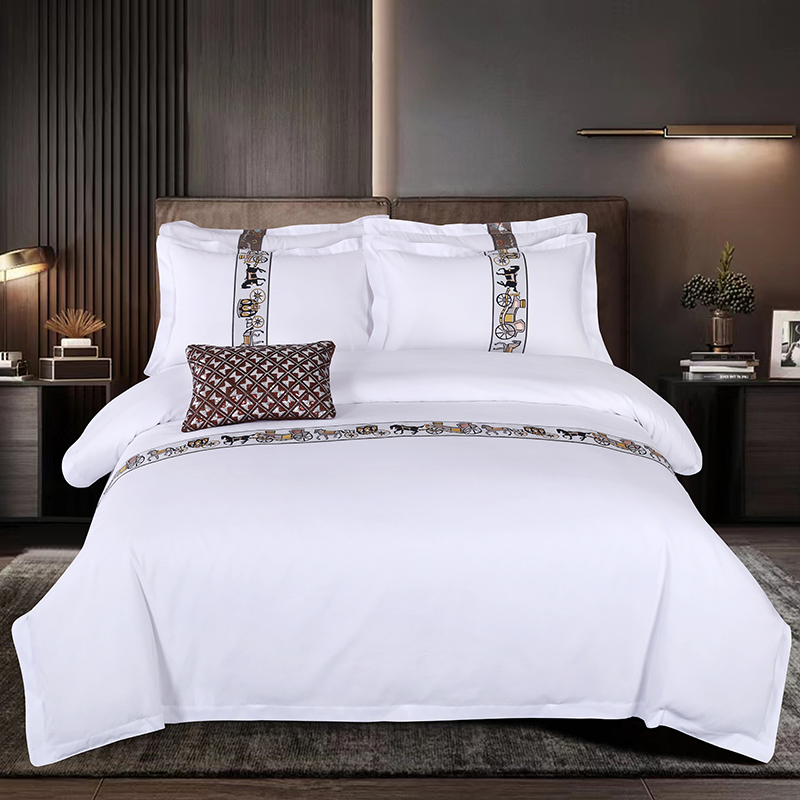 Custom Nantong Sheet Hotel Home Textile Bed Sheet Sets Cotton Bedding Linen