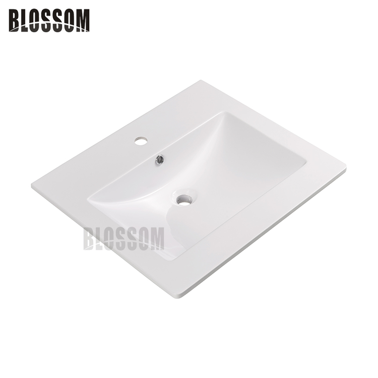 Artificial Stone Solid Surface Bathroom Vanity Integrated Countertop with Sink