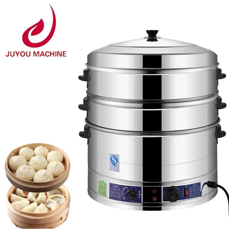 Double Layer Three Layer Momo Steamer Gyoza Siomai Steamer Electric