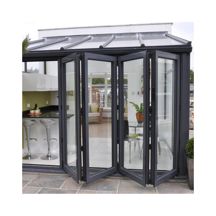 Aluminum Bi-Fold Door Enclosure for Glass Door Aluminum Profile Glass Shower Door Kitchen Aluminum Frame Glass Door Profile Aluminum Bi-Fold Door