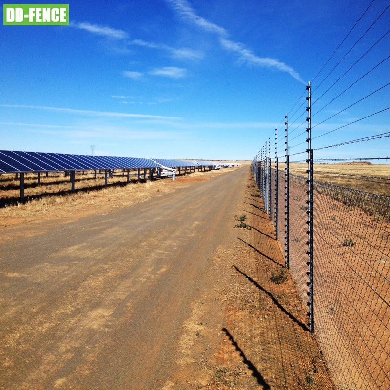 Solar Powered Electric Fence Energizer Alarm System High Security Chain Link Fence Wire Electric Fencing Post Farm Electric Fence