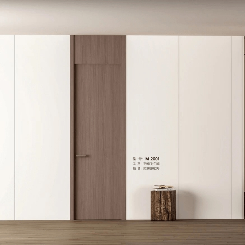 Low Price Wood Plastic Composite Majoys Customized Size Fireproof Interior WPC Hidden Door