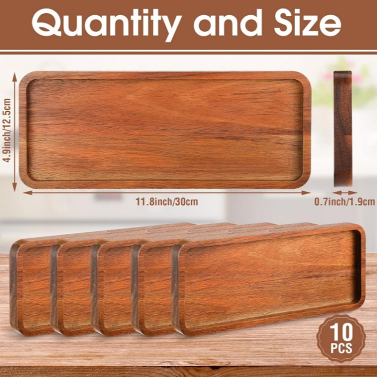 Acacia Wood Serving Platters Food Tray Fruit Tray Tea Tray