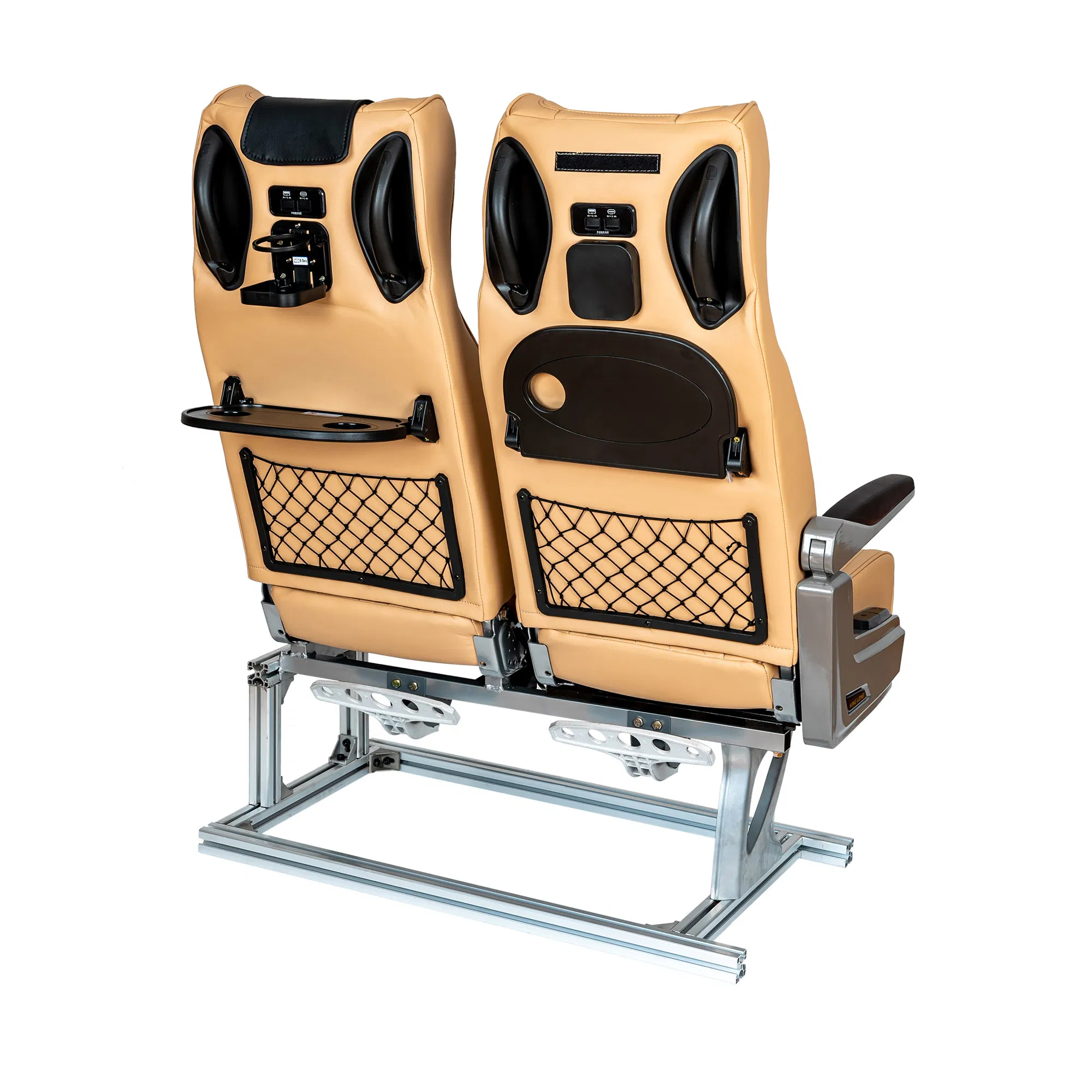 Пассажирское сиденье для автобуса и микроавтобуса, высокое, с алмазной тканью и подлокотниками