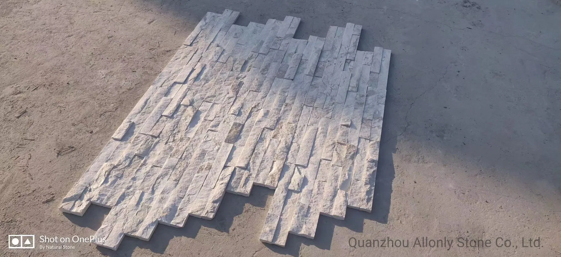 Natural White Quartztite and Slate Culture Stone Wall Cladding Panel for Indoor and Outdoor Decoration
