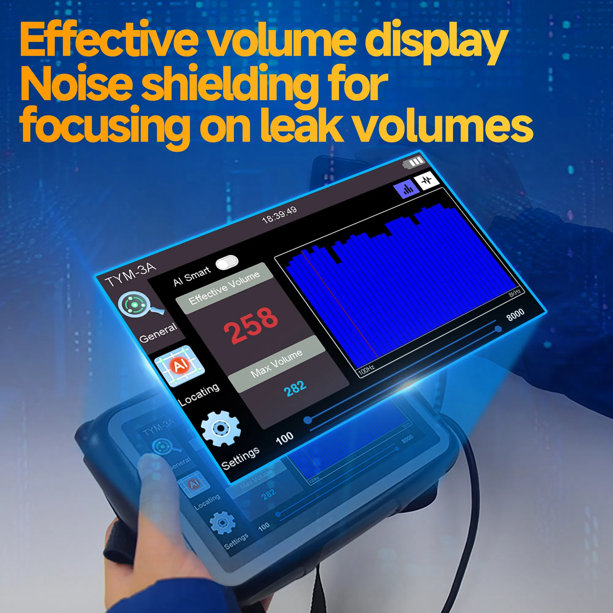 New Tym-a Series Smart Plumbing Tools Leak Repair Underground and in-Walls Pipelines Water Leak Detector