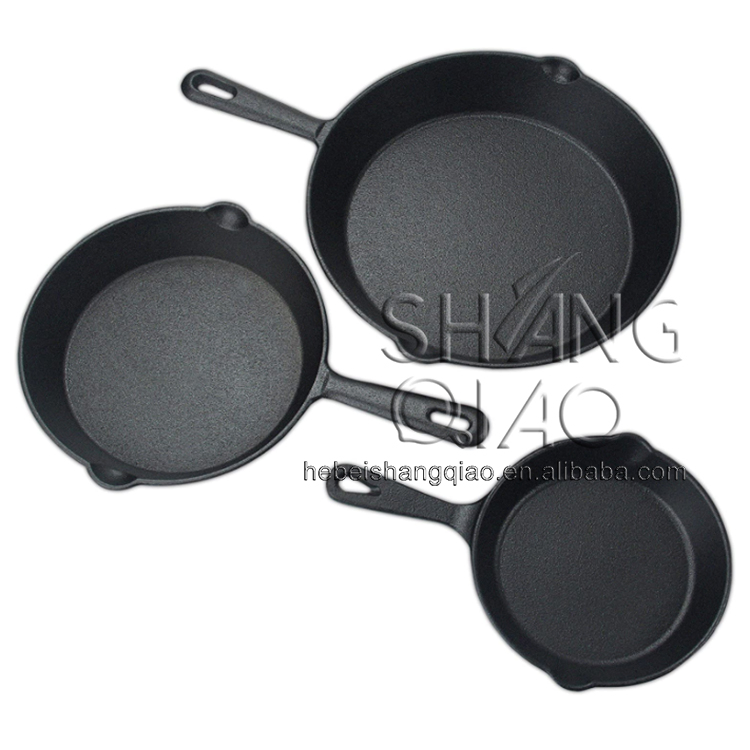 3 Pieces Cast Iron Frying Pans Pre Seasoned Cast Iron Pan Cookware Cast Iron Skillet Set