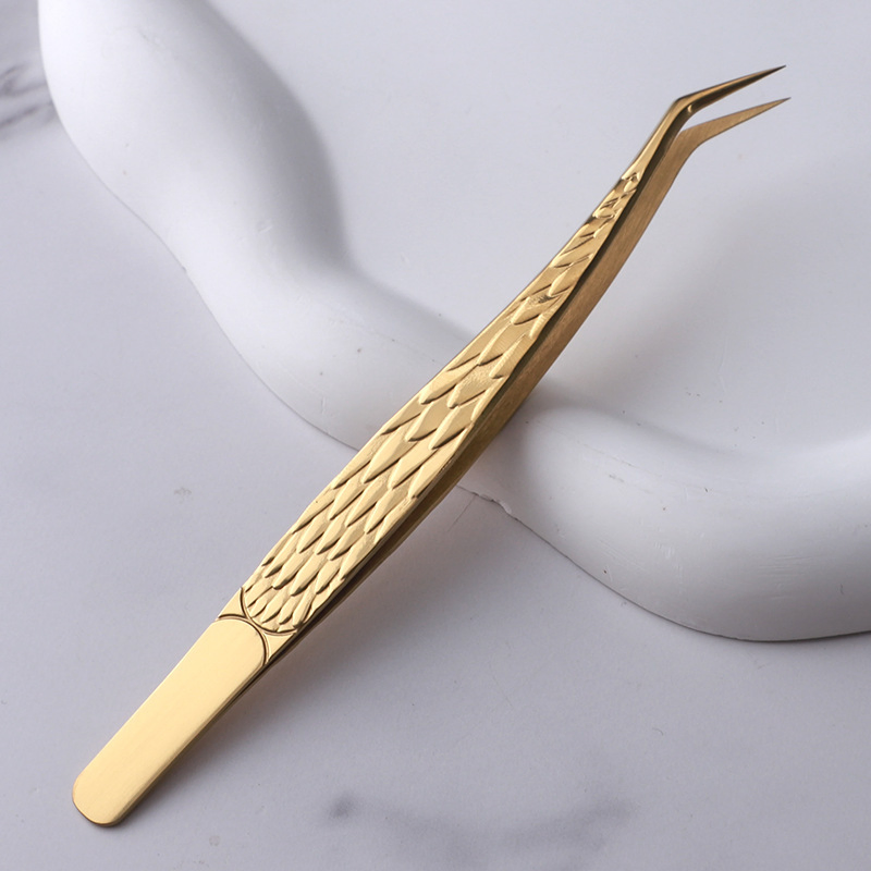 Sharp Tip Angel Straight Curved Micro Isolation Volume Eyelash Extension Lash Tweezers