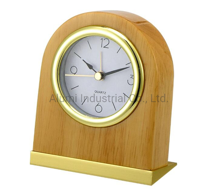 Table Wooden Silent Alarm Clock for Hotel