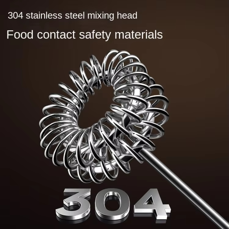 2025 Hot Kitchen Accessories Rechargeable Stainless Steel Mini Mixer Electric Milk Frother