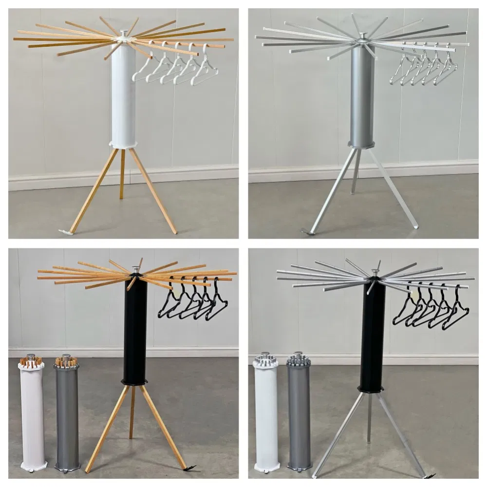 Portable Rotatable Octopus-Shaped Folding Clothes Drying Rack for Home Balconies