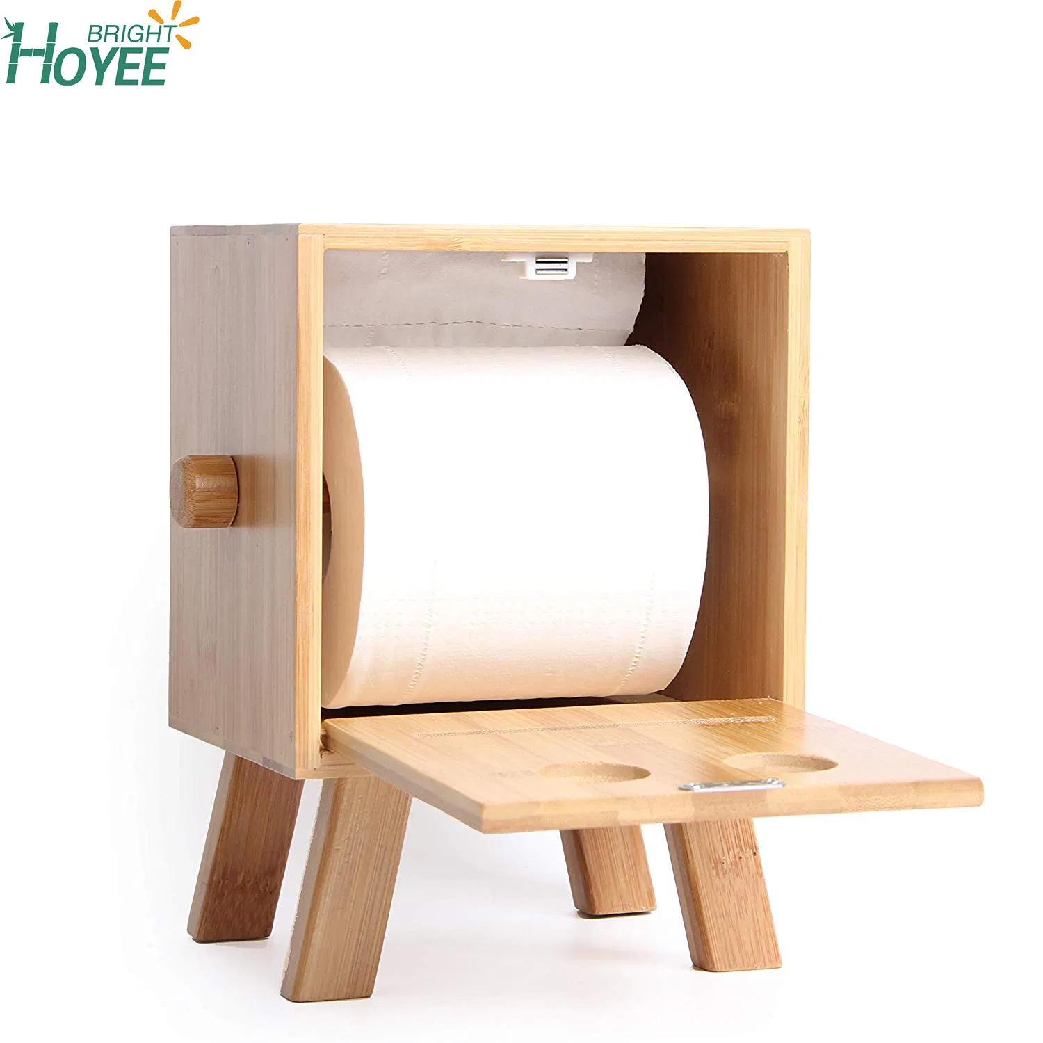 Eco-Friendly Fashion Toilet Paper Holder Creative Robot Style Bamboo Bathroom Smiley Face Tissue Box Cover