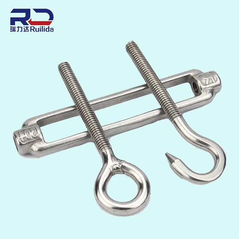 Multi-Size SS304 SS316 Steel Turnbuckle - Eye-Hook Open Body for Industrial Use