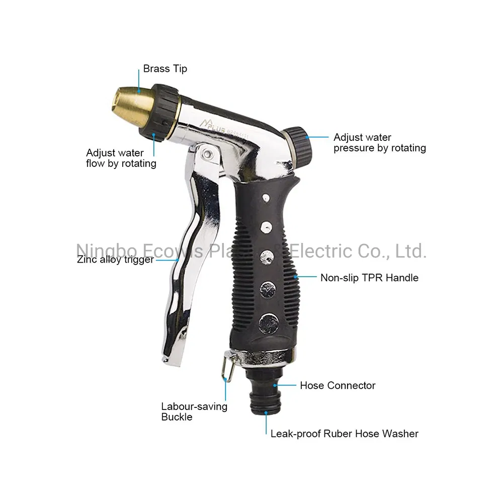 Garden Water Hose Metal Spray Nozzle Sprayer