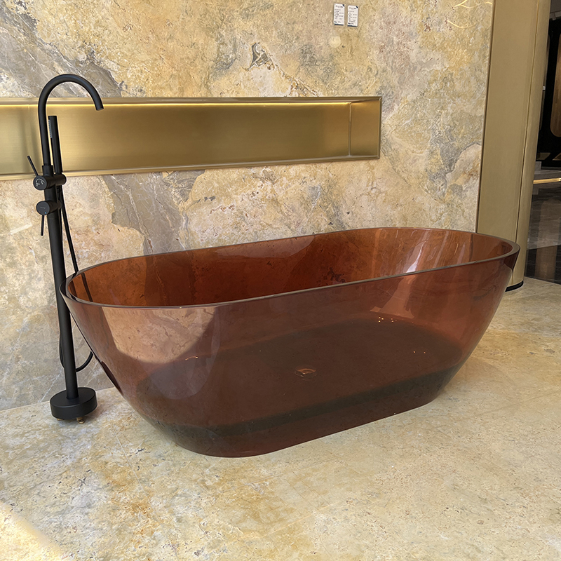 Premium Durable Resin Corner Bathroom Bathtub Freestanding Design for Modern Hotel Bathrooms
