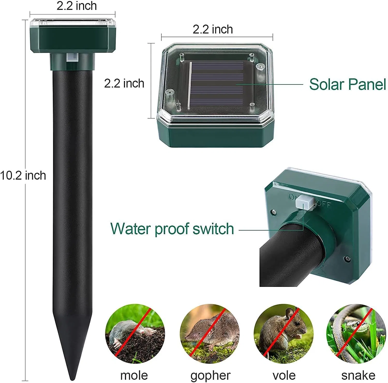 Outdoor Ultrasonic Bird Repellent Multi-Functional Cat Dog Weasel Animal Repellent
