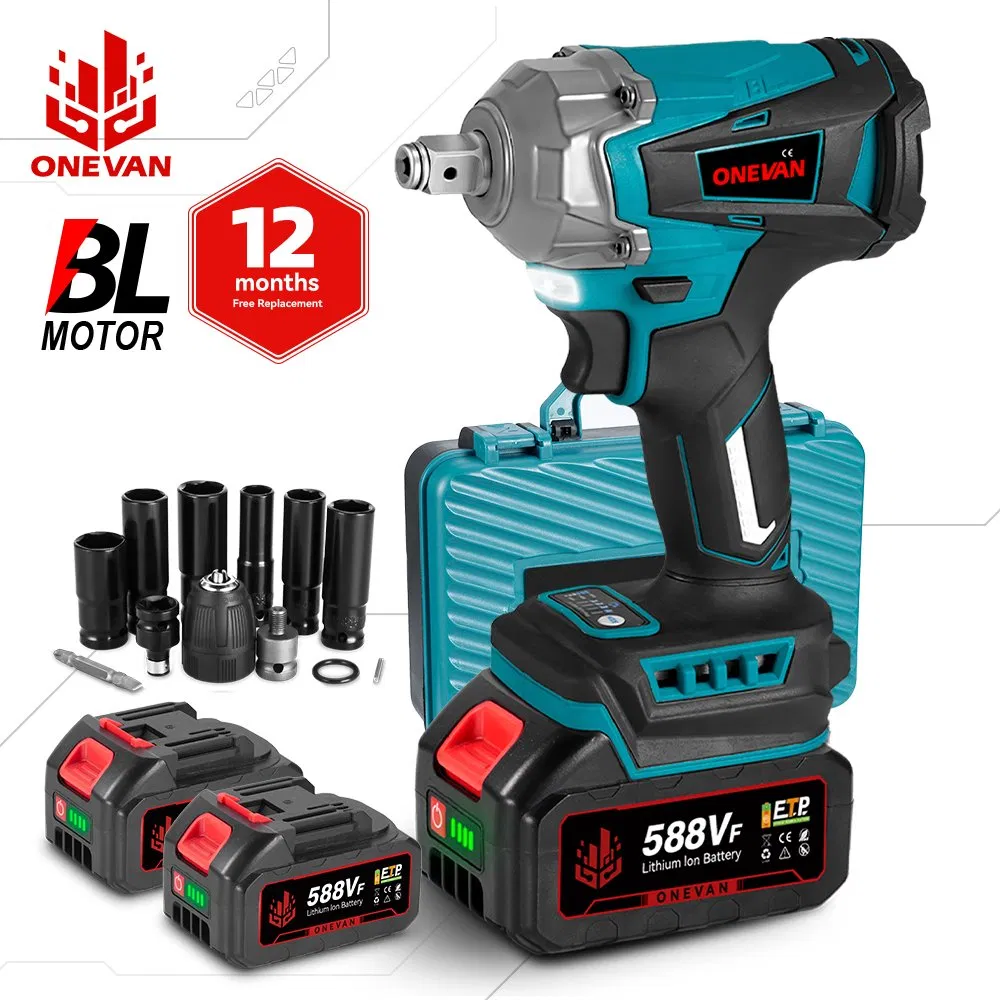 500n. M Rechargeable Handheld Electric Wrench Multifunctional Brushless Electric Impact Wrench Cordless Power Tool