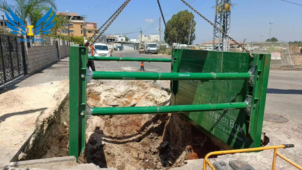 China Manufacture Steel Trench Box Aluminum Trench Shoring Steel Trench Box for Excav Customized