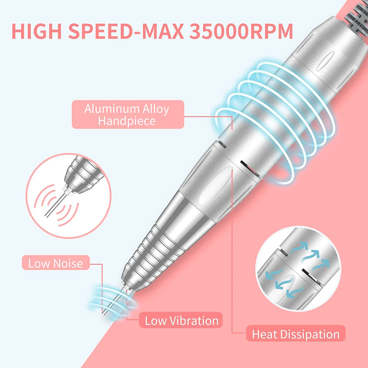 Factory Hot Selling 3500rpm Nail Polish Remover Nail Drill