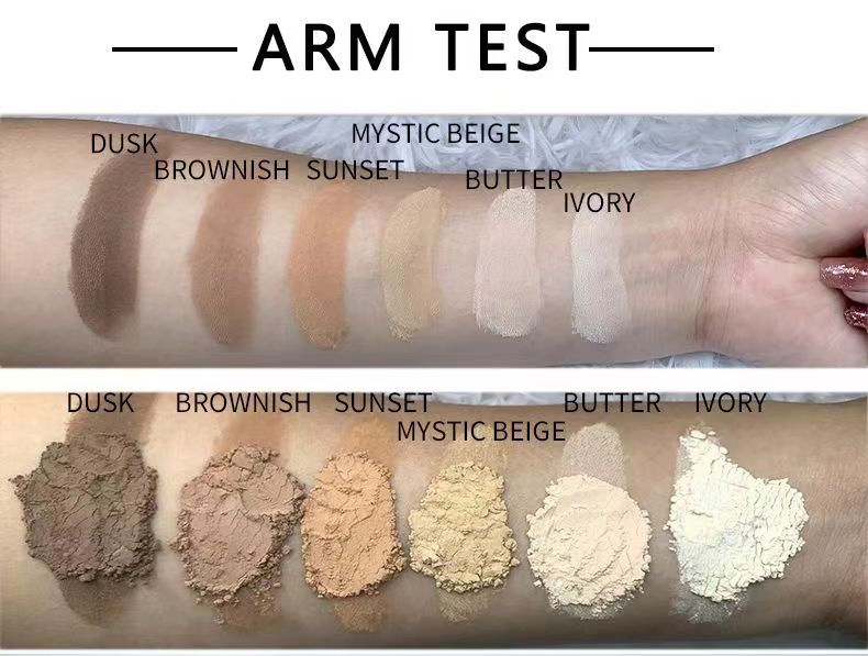 Matte Blurring Vegan Face Private Label Talc Free Pink Makeup Loose Setting Powder Foundation