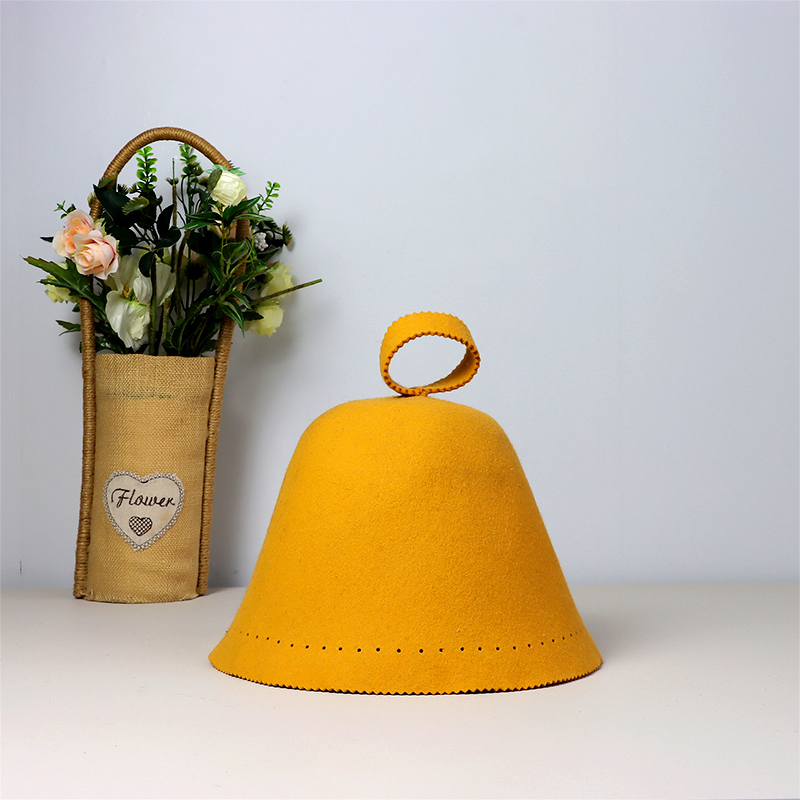 Factory-Exclusive Wool Sauna Headgear with Enhanced Heat Retention
