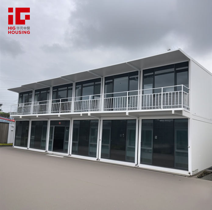 20FT Prefab Container House 2 Storey Modular Detachable Portable Accommodation Prefabricated Container House Hotel Apartment Dormitory Prefab Living House Camp