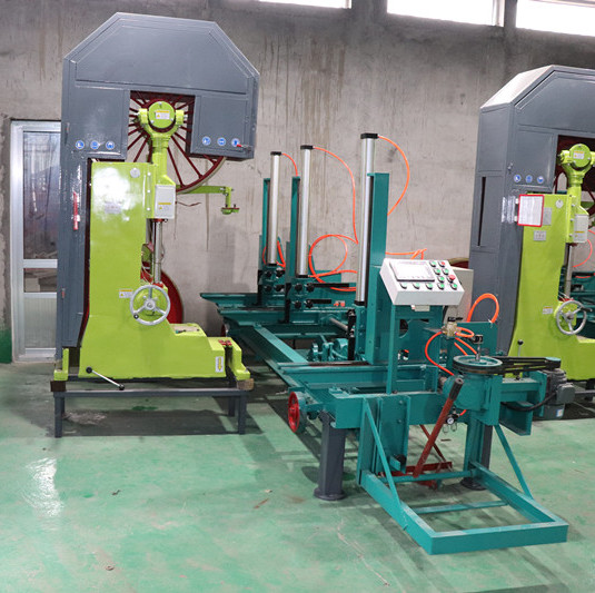 Ленточная пила по дереву вертикальная с тележкой