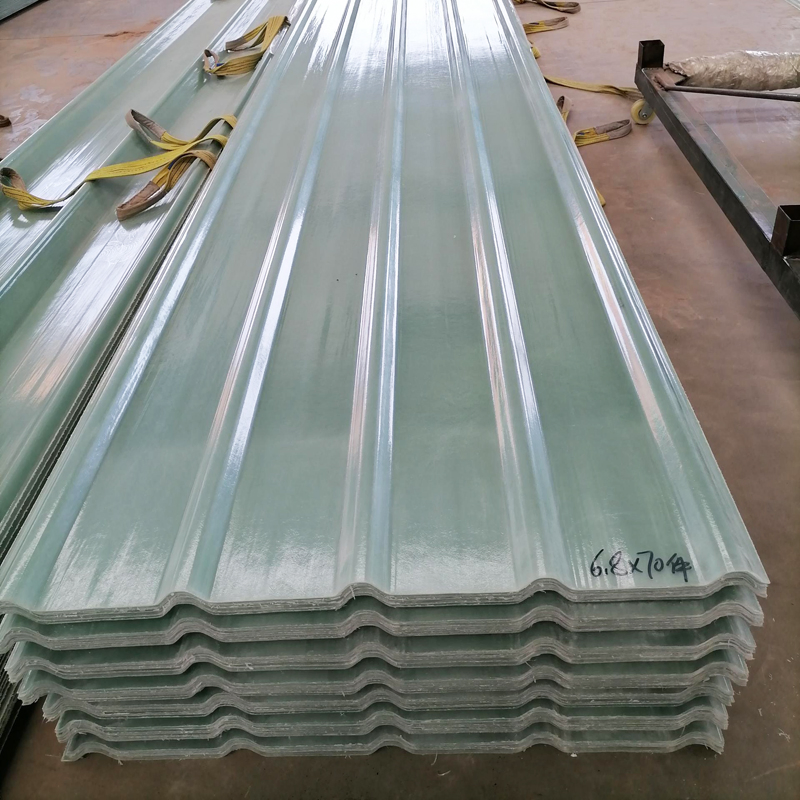 Opaque Transparent Clear Corrugated White Grey Blue Red Green Fiber Glass Resin Plastic Roofing GRP FRP Fibreglass Panel Fiberglass Sheet for Balcony Roof 3 2mm