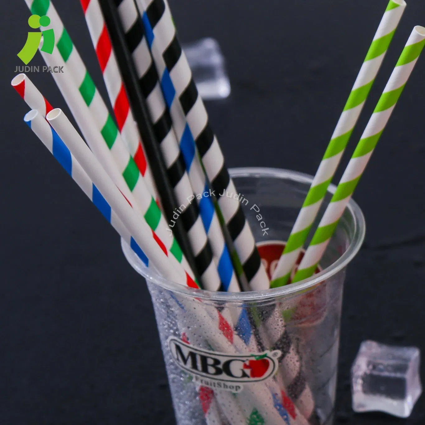 Food Grade Paper Straws Multi Color Disposable Eco-Friendly