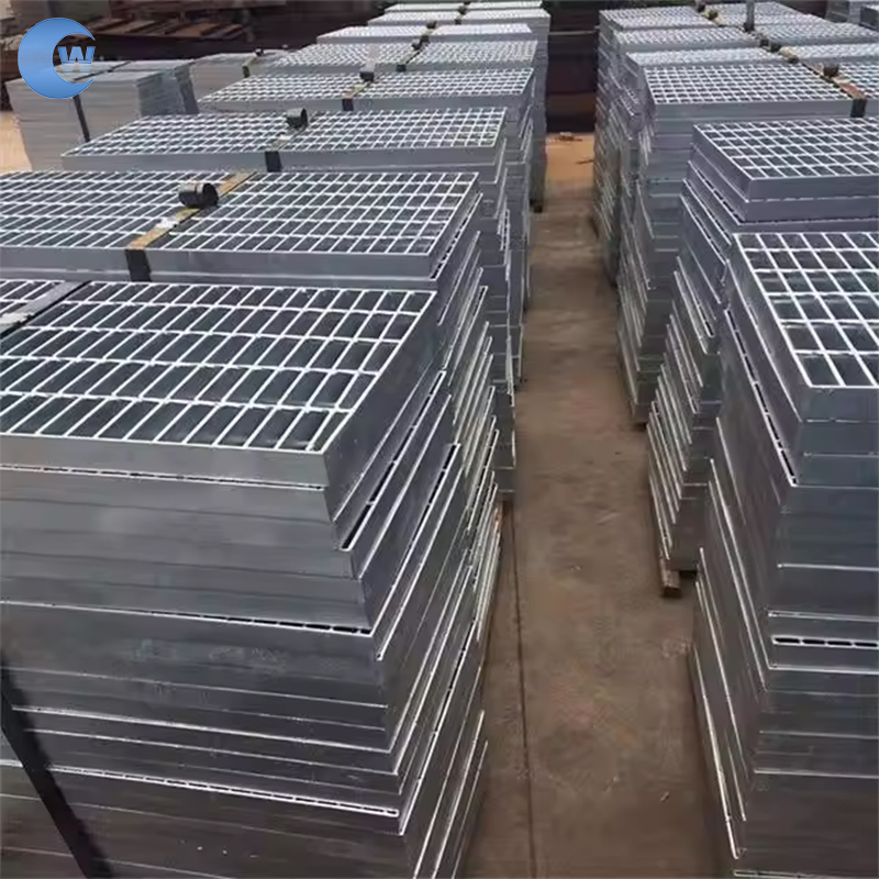 Hot Dipped Galvanized Stair Outdoor Staircase Steel Bar Grating for Trench Cover Drain Grate Floor Grate Manhole Cover Platform Steel Grating