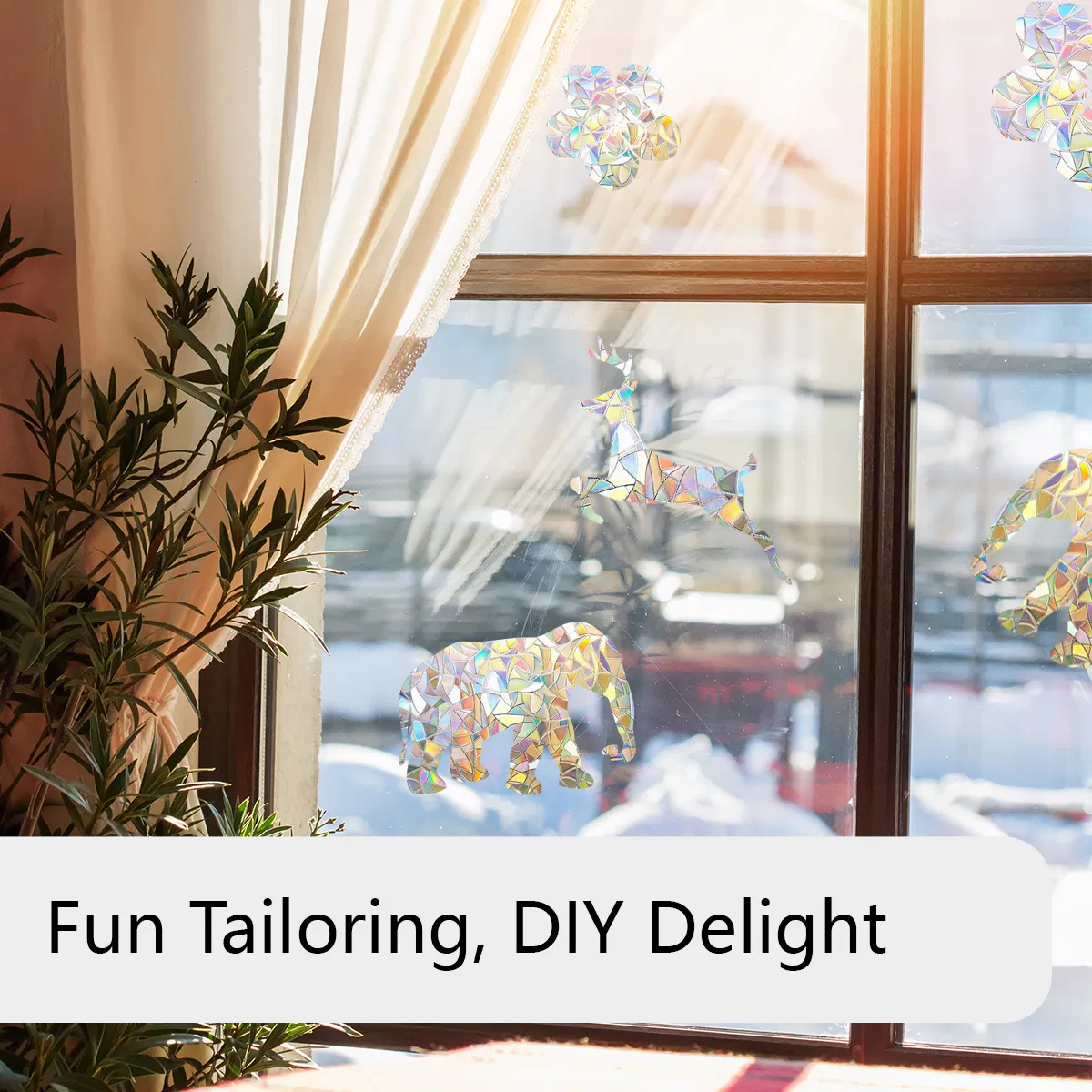 3D Static Cling Holographic Window Film Privacy Window Film