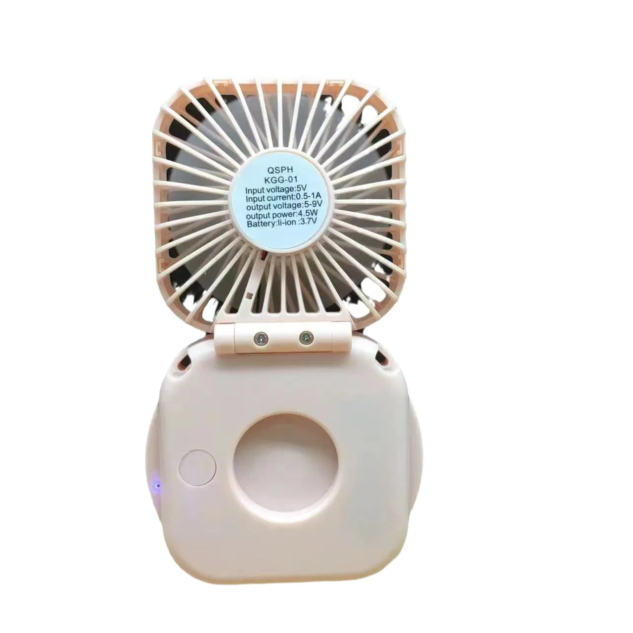 Portable Hanging USB Rechargeable Neck Foldable Cooling Fan with Mirror