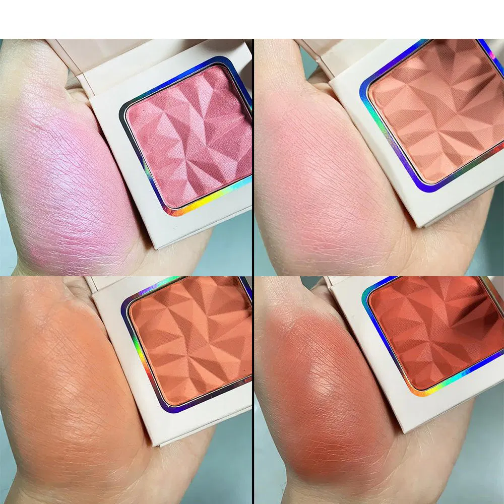Multicolored Sparkly Diamonds Bloom Facial Powder Blush Ginger Rouge Cosmetic Powder