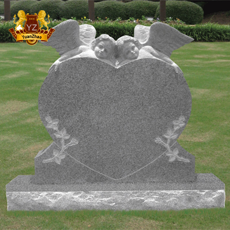 Elegant Carved Angel Tombstone Granite Gravestone Headstone